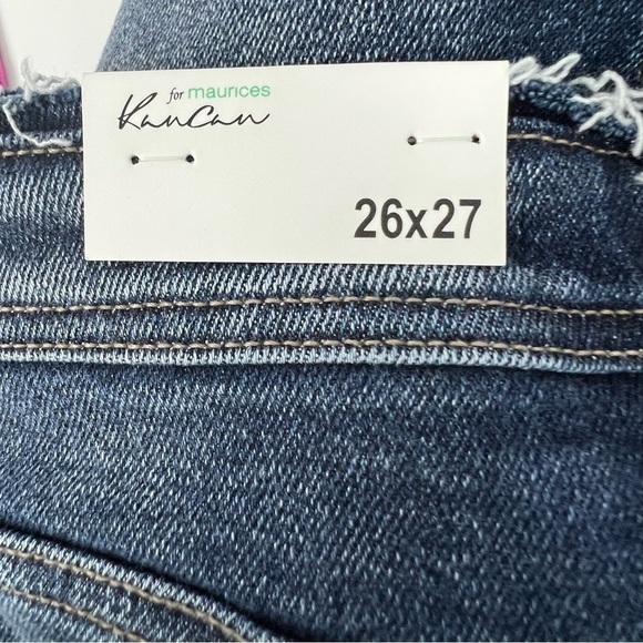 NWT KanCan Jr Women’s Blue Jeans Sz 5 (26) High-Rise Boyfriend Distressed Ripped - Picture 9 of 16